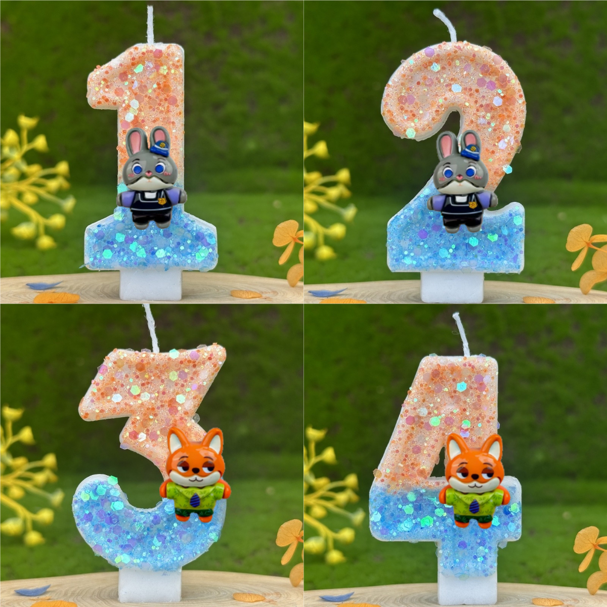 Zootopia Party Games - Cartoon Judy Nick Theme Candle Number