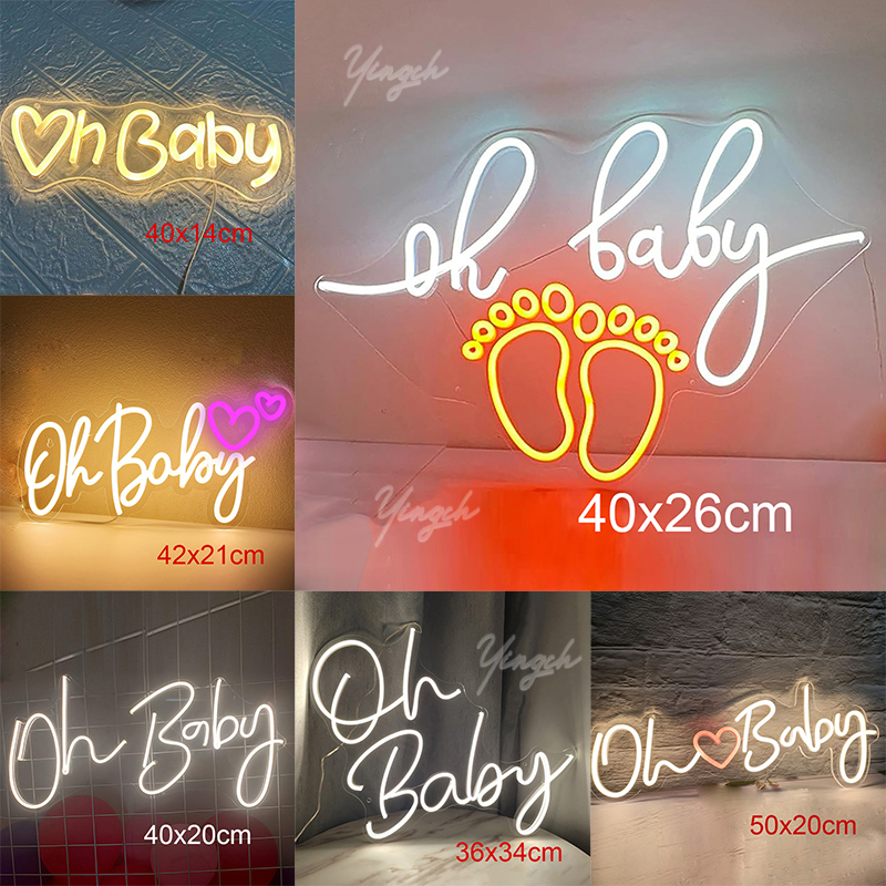 Party Games Shop - Oh Baby Neon Sign Love Heart