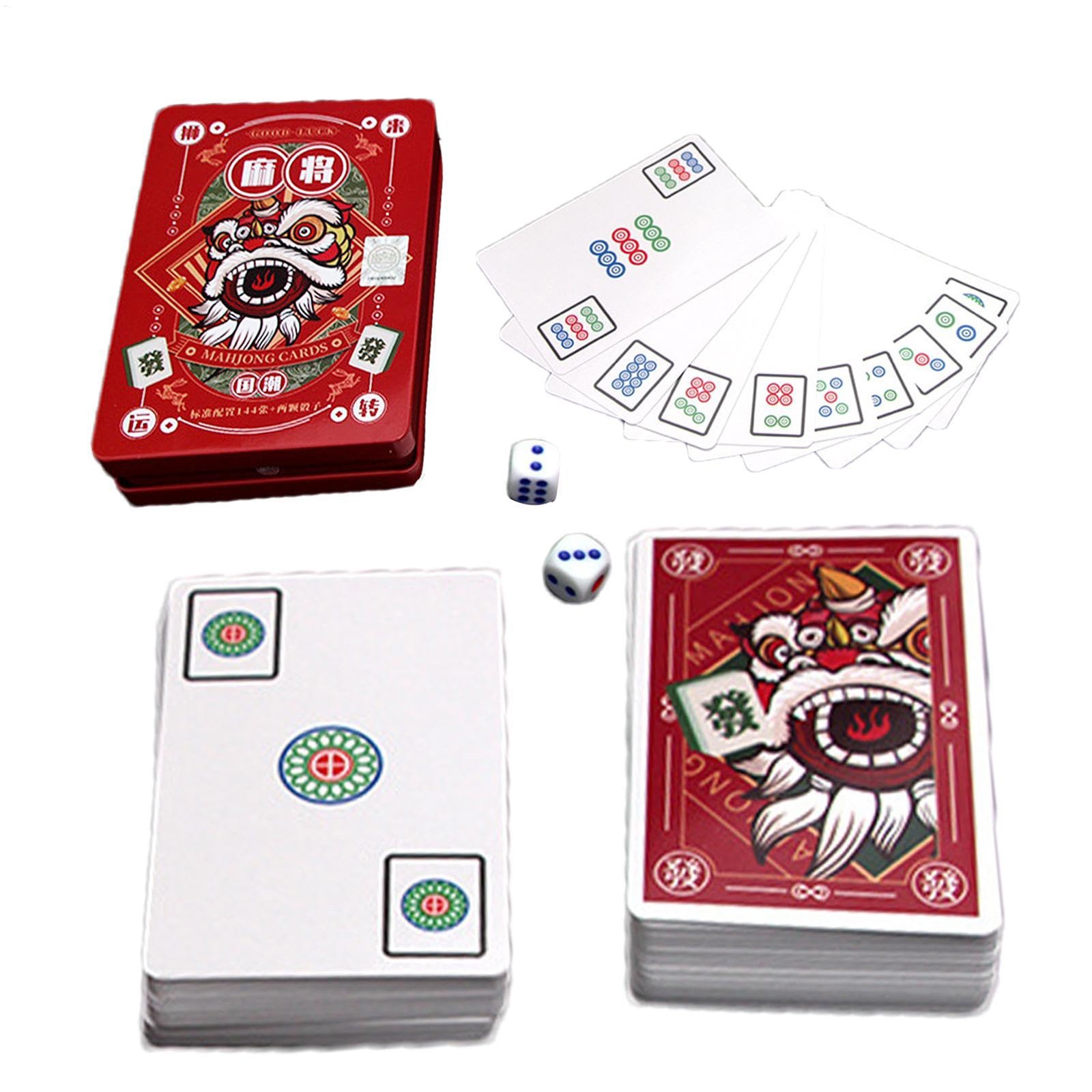 Party Games Easter For Family - Mahjong Playing Card Large Print Playing