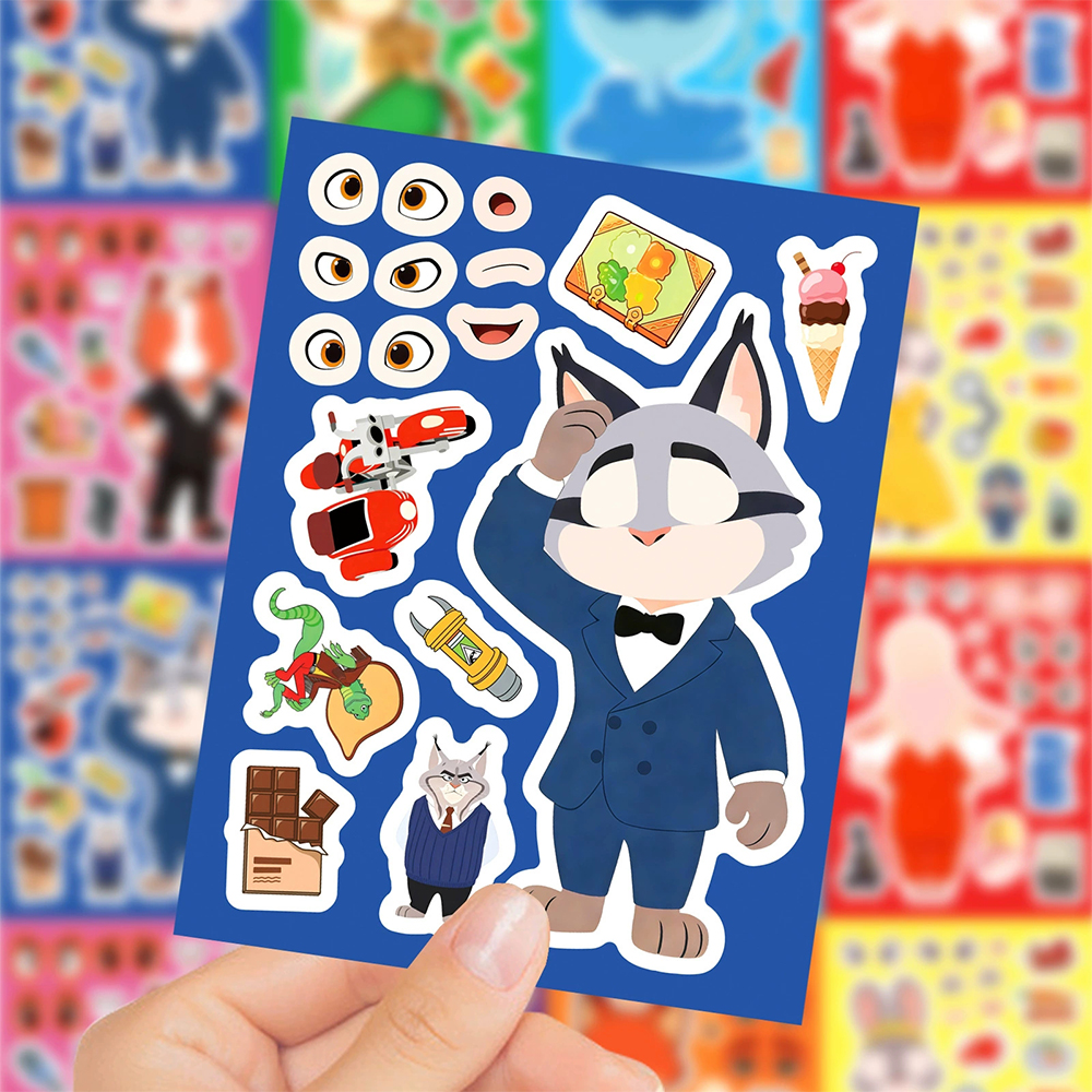 Zootopia Party Games - 8/16sheets Disney Anime Zootopia Make a