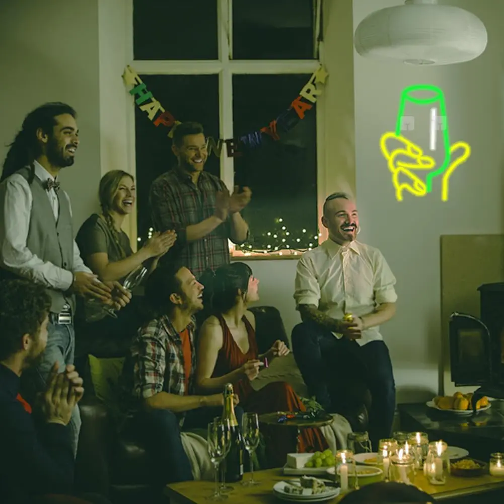 Wine Glass in Hand LED Neon Si - مراجعة Party Games Shop وسعره