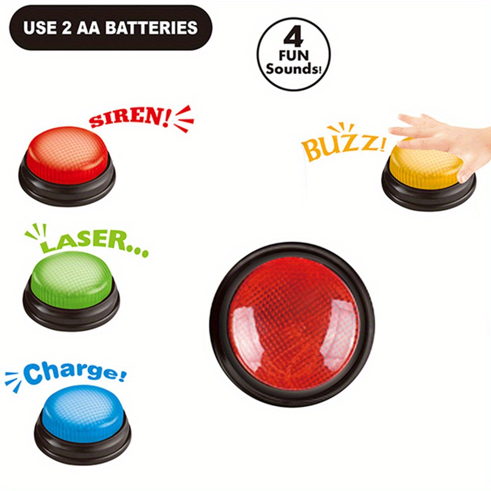 4pcs Lights and Sounds Buzzers - مراجعة Party Family Games وسعره