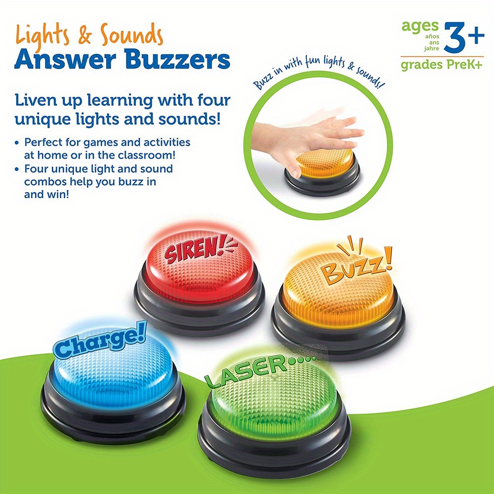 4pcs Lights and Sounds Buzzers - مراجعة Party Family Games وسعره