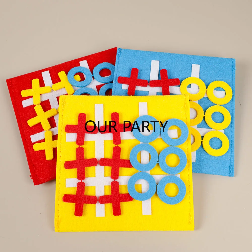 5 Sets Felt Tic Tac Toe Family - مراجعة Party Games Easter For Family وسعره