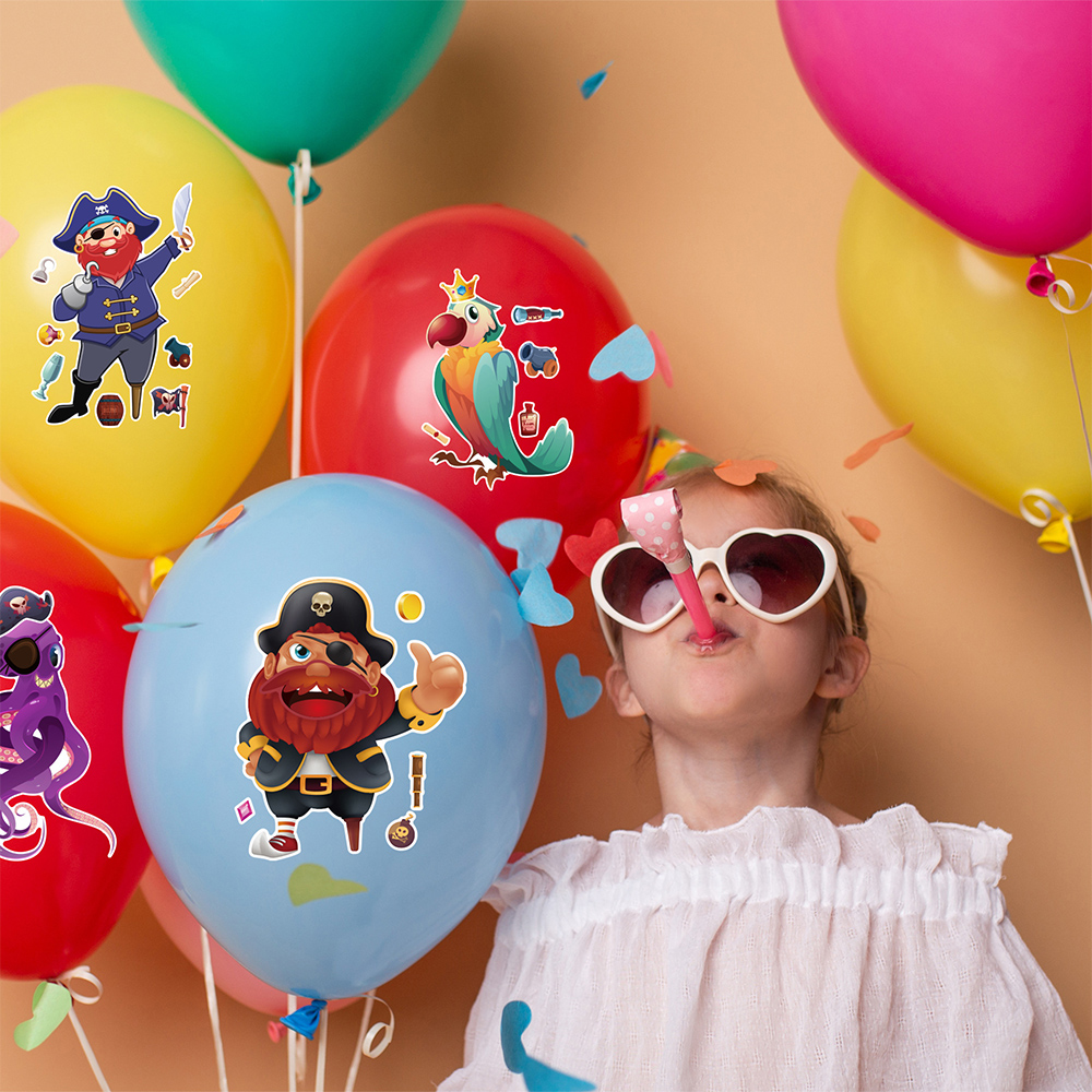 8/16Sheets Cool Pirate Ship Pu - مراجعة Party Games Instagram وسعره