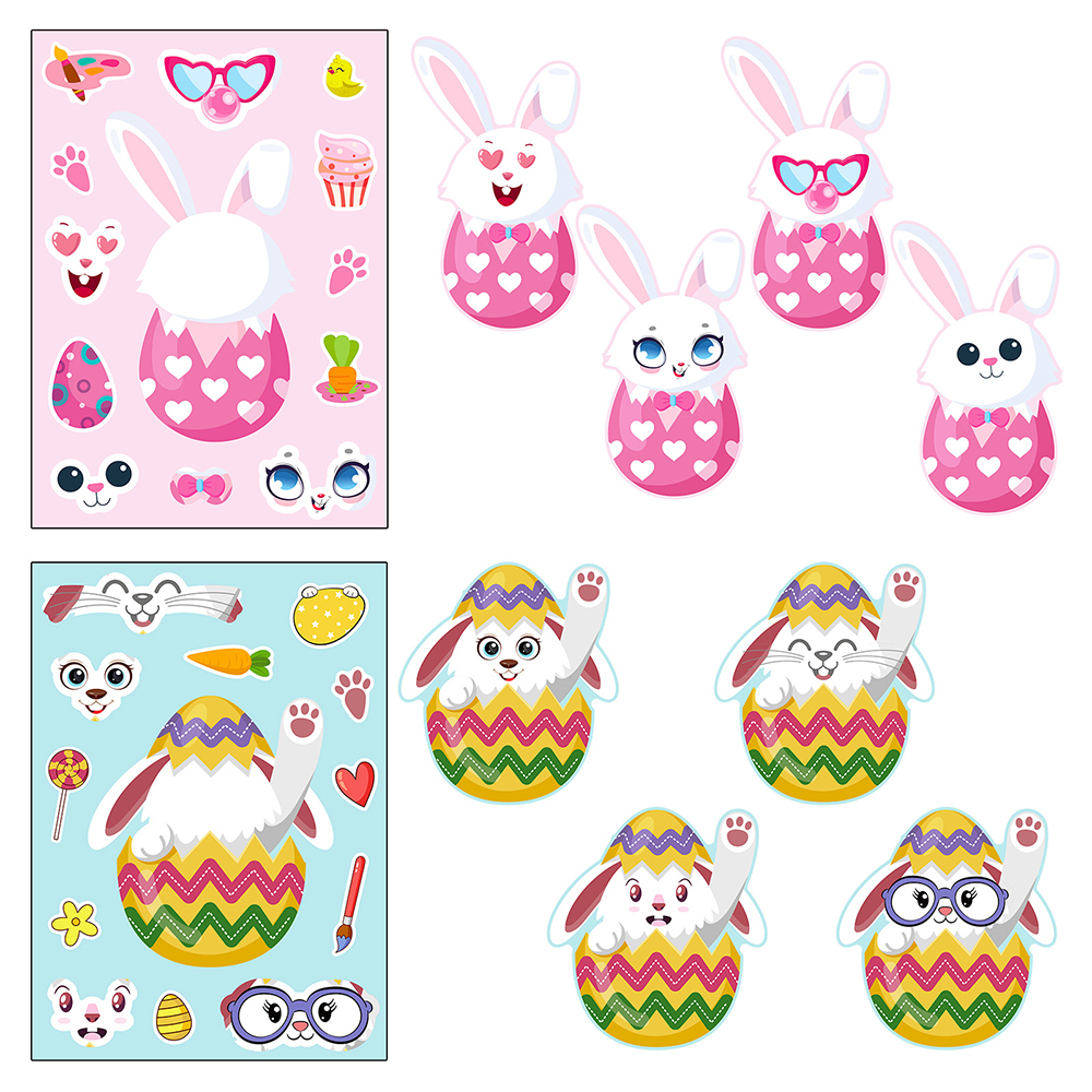 6/12Sheets Cute Easter Rabbit  - مراجعة Party Games Instagram وسعره