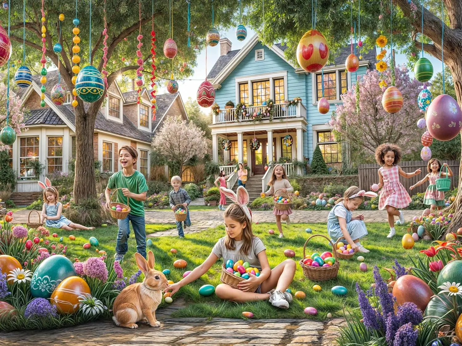 Happy Easter 1000/520/120 Piec - مراجعة Party Games Easter For Family وسعره