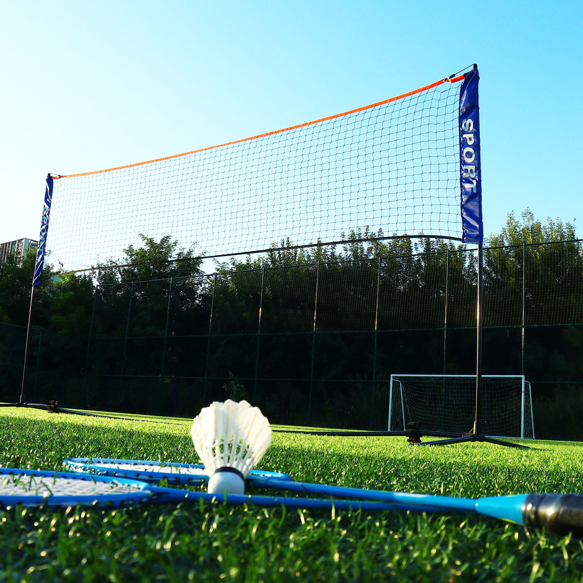 Portable Badminton Net Set for - مراجعة Badminton Set Garden وسعره