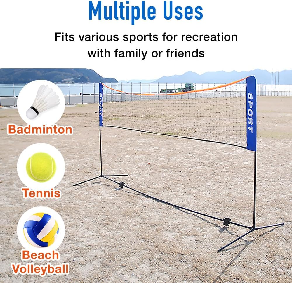 Portable Badminton Net Set for - مراجعة Badminton Set Garden وسعره