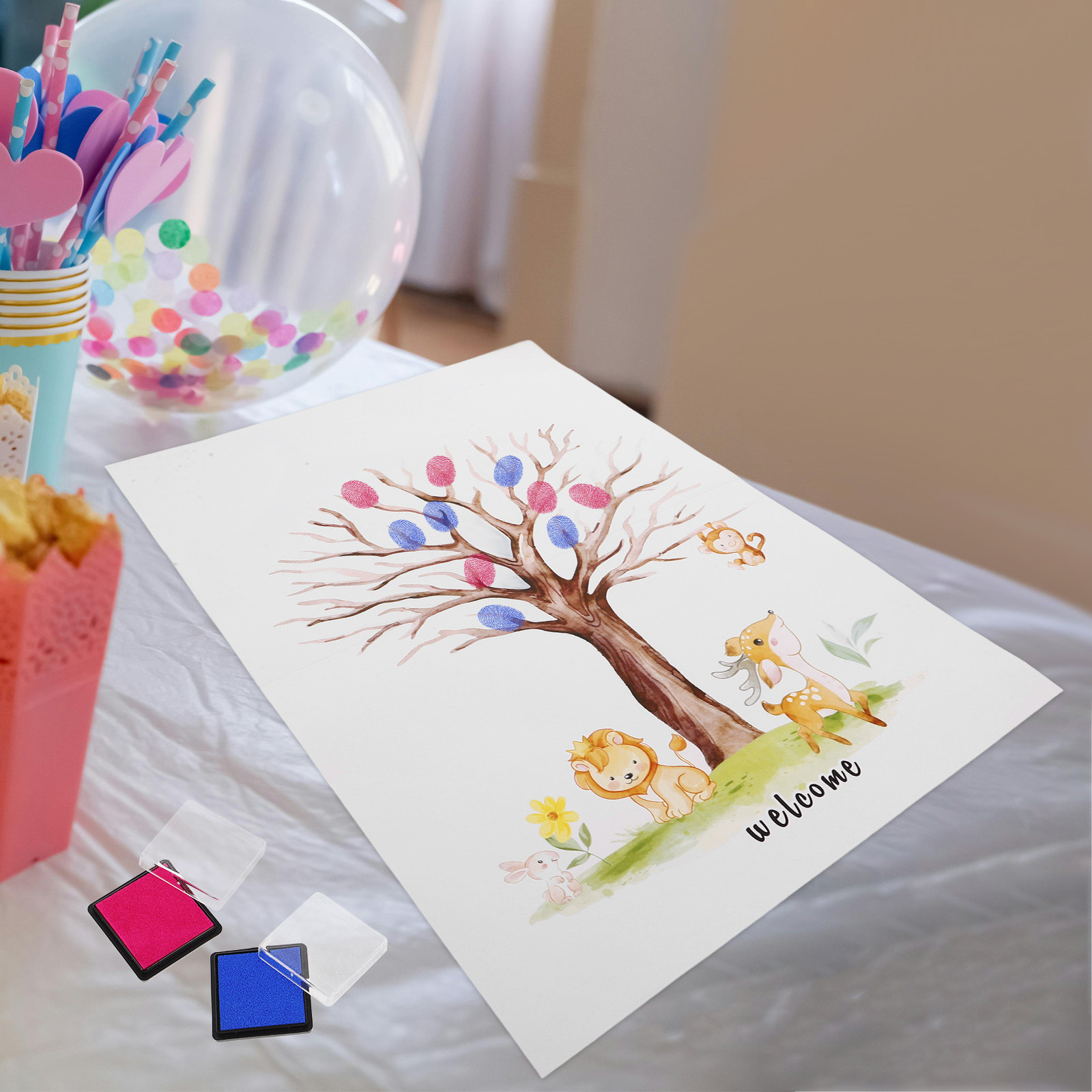 1Set Gender Reveal Fingerprint - مراجعة Book Party Games وسعره