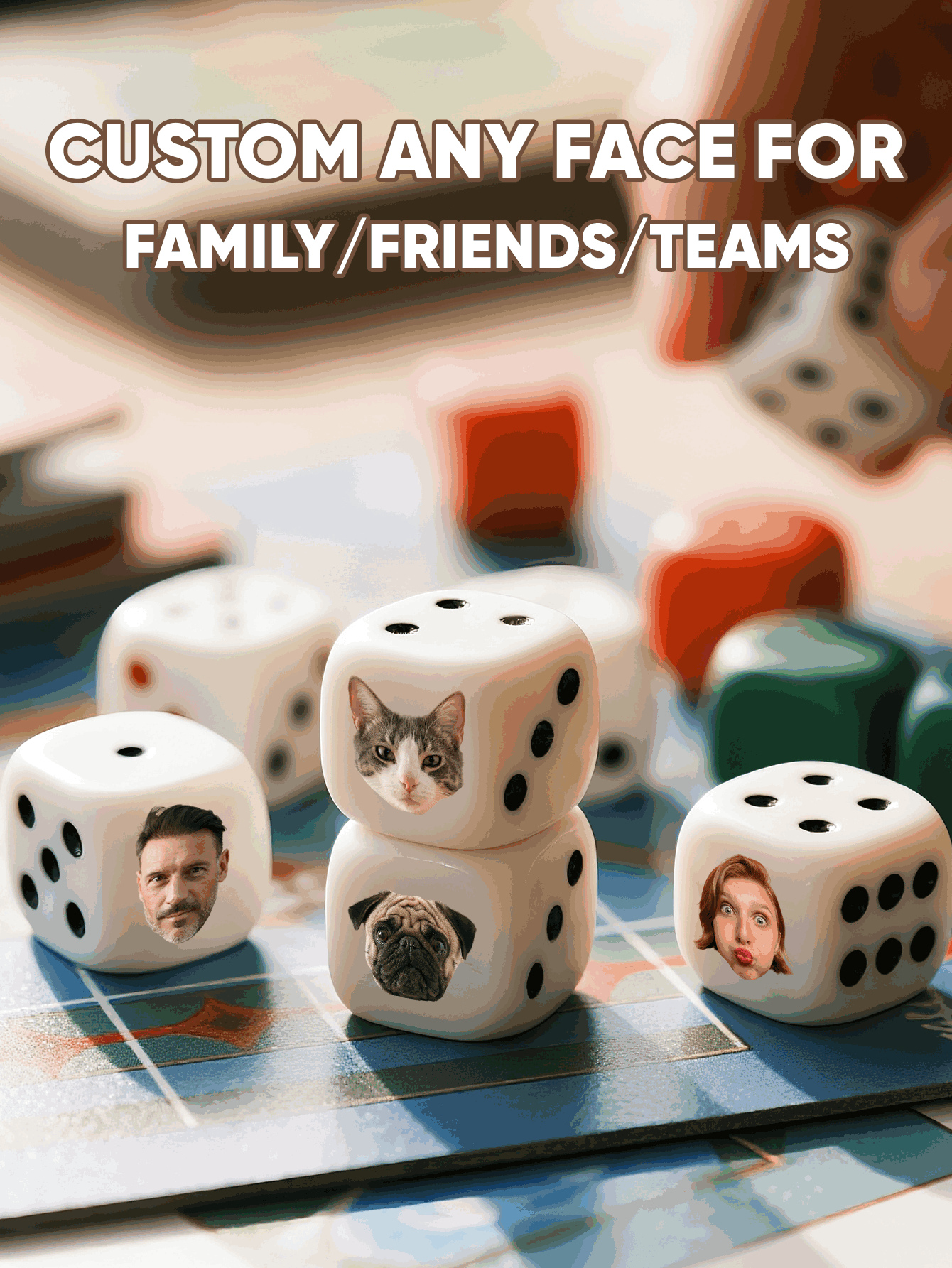 Custom Face Dice Personalized  - مراجعة Party Family Games وسعره
