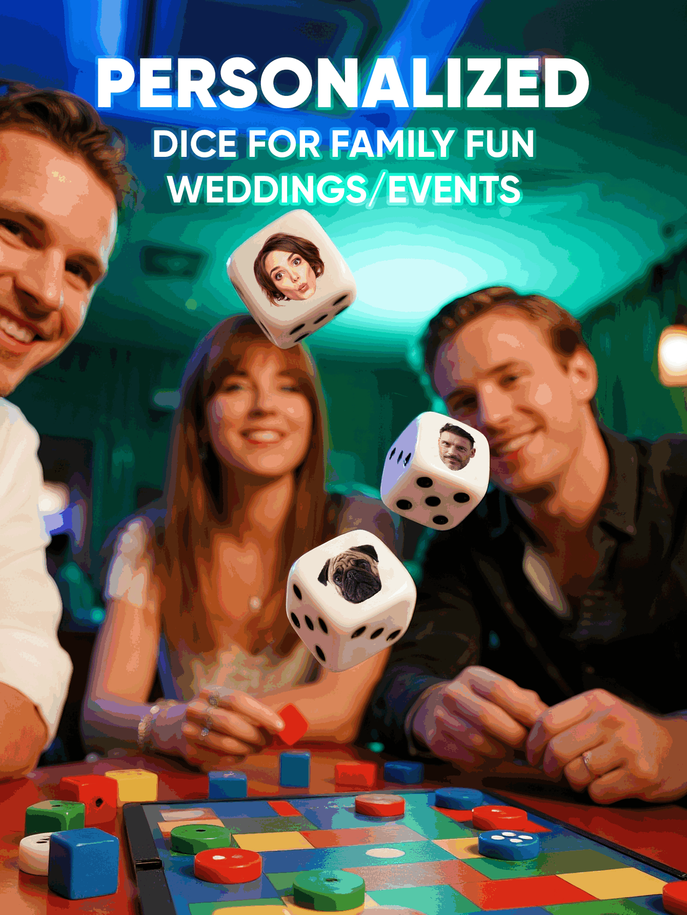 Custom Face Dice Personalized  - مراجعة Party Family Games وسعره
