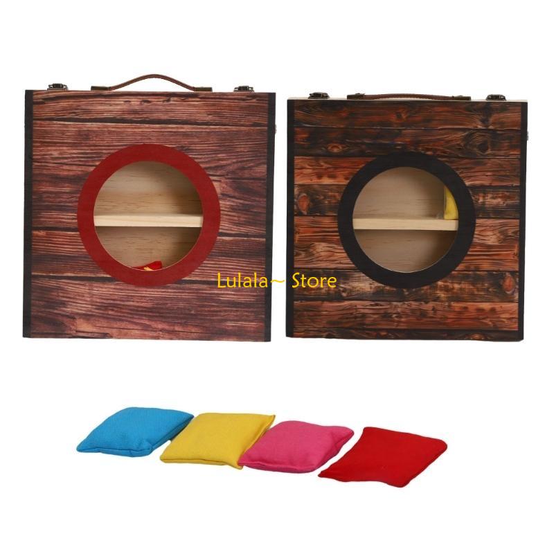 Y4QA Cornholes Game Set with 4 - مراجعة Cornhole Board Set وسعره