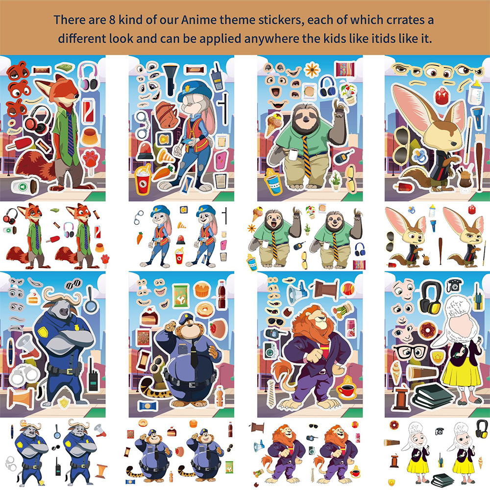 8/16pcs Disney Cartoon Zootopi - مراجعة Zootopia Party Games وسعره