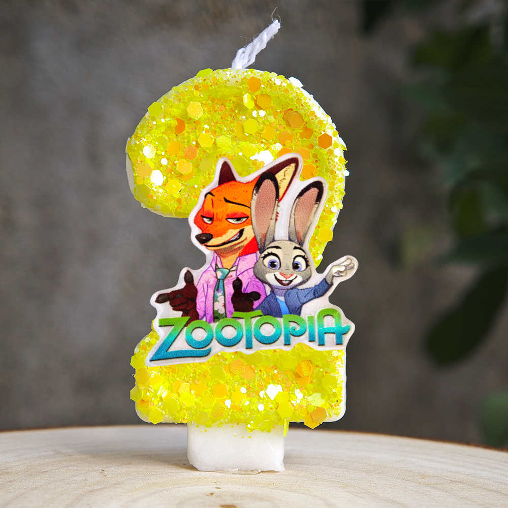 Zootopia Candle Number 0-9 Soc - مراجعة Zootopia Party Games وسعره