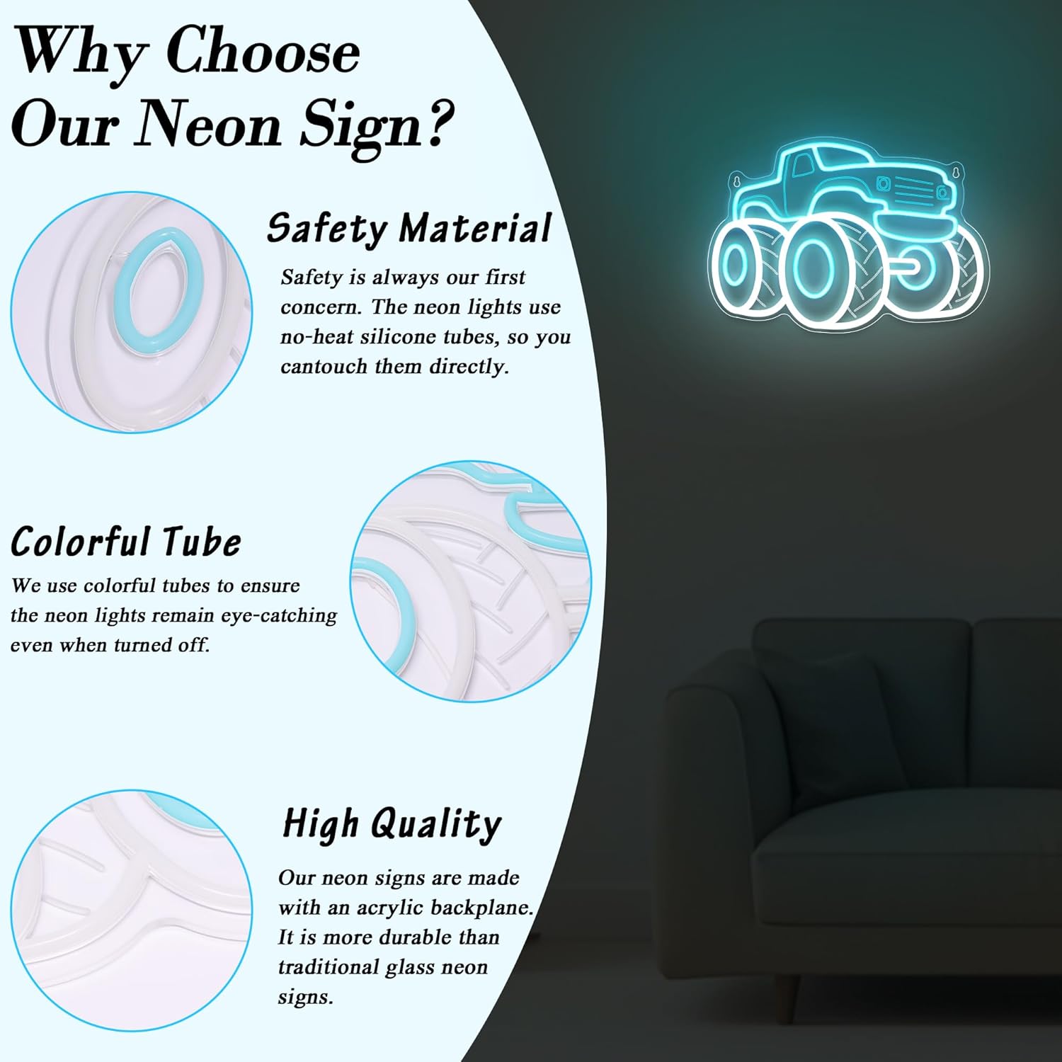 Truck Neon Sign USB Dimmable L - مراجعة Party Games Shop وسعره