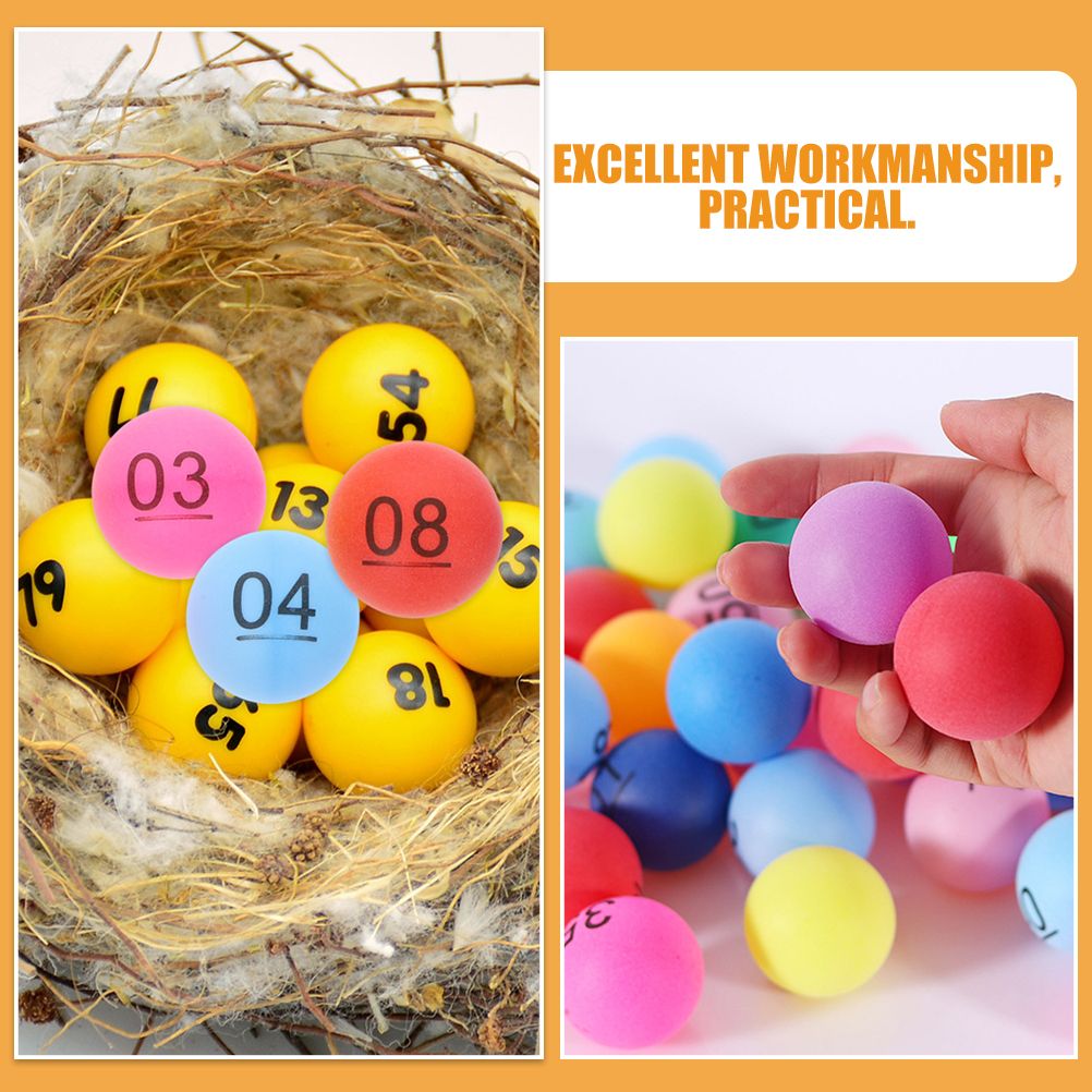 50 Pcs Colorful Number Balls P - مراجعة Party Games Jenga وسعره