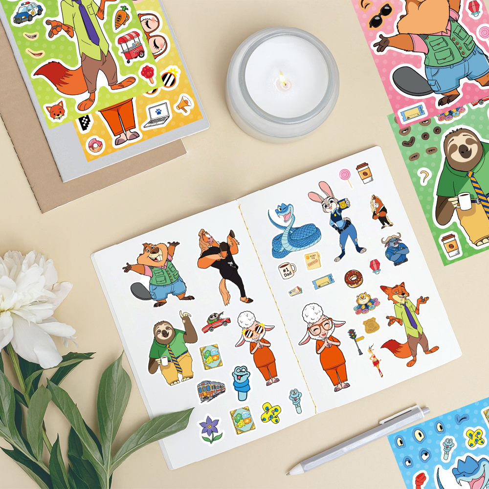 8/16Sheets Make a Face Zootopi - مراجعة Zootopia Party Games وسعره