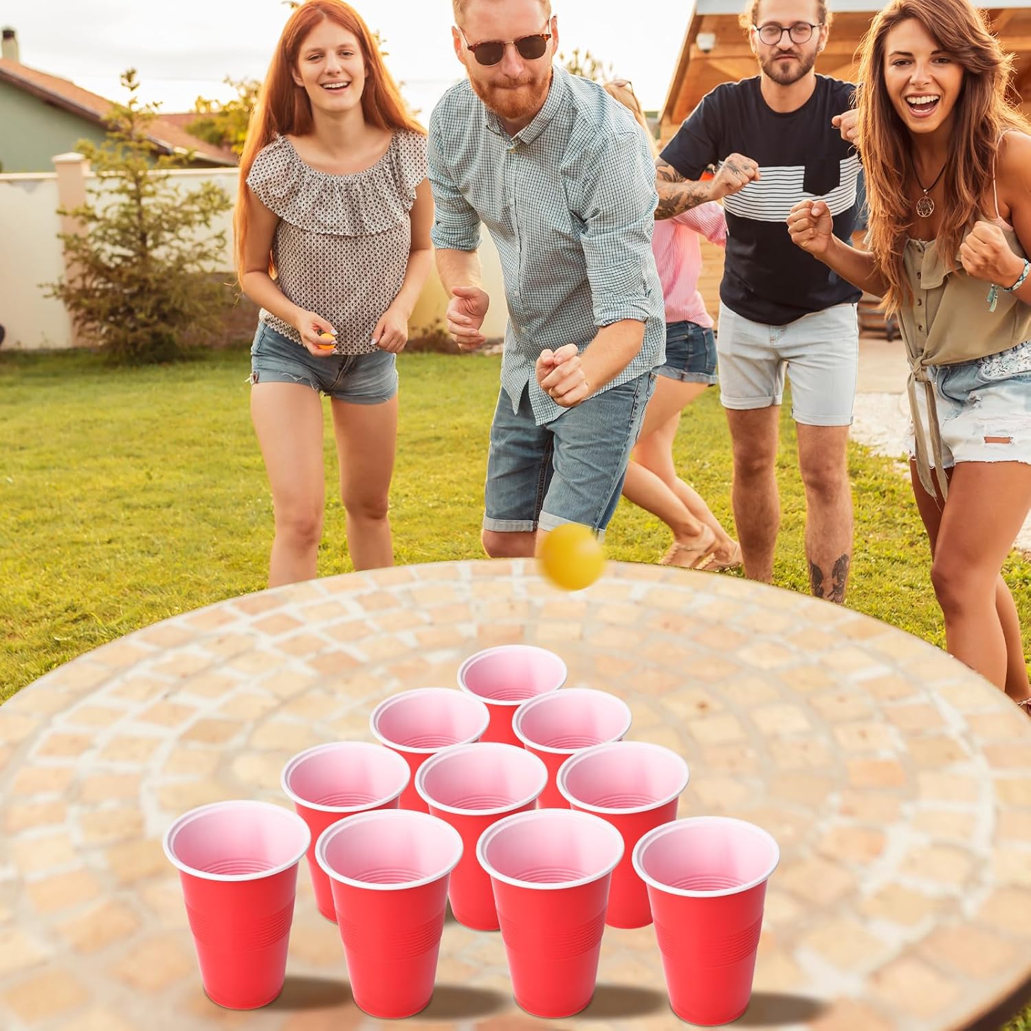 Cup Pong Game Set 22 Pcs 16 Oz - مراجعة Party Games Jenga وسعره