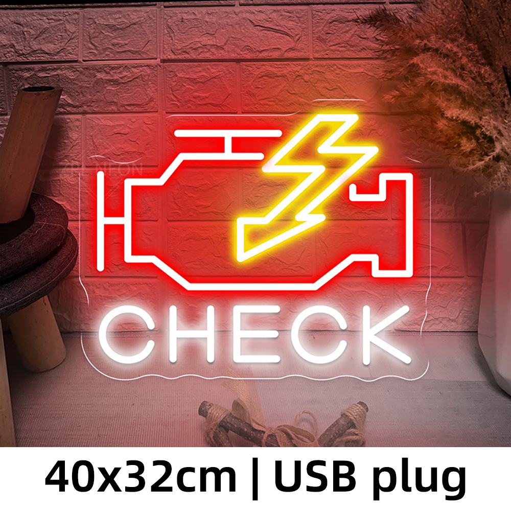 Check Engine Neon Sign Led Lig - مراجعة Party Games Shop وسعره