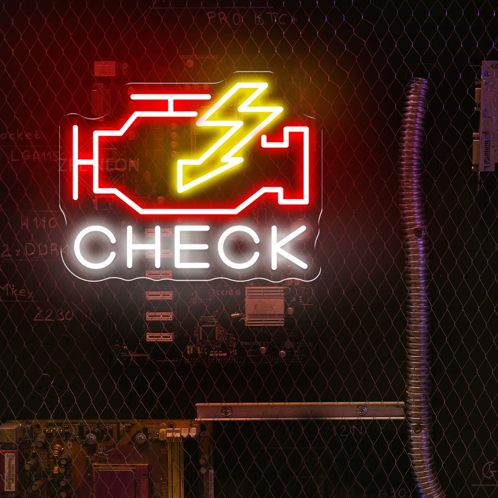Check Engine Neon Sign Led Lig - مراجعة Party Games Shop وسعره