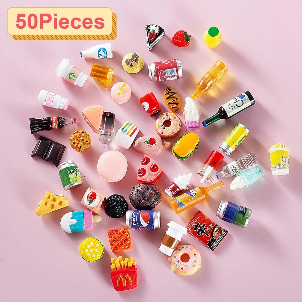 50Pcs Miniature Food Drink Bot - مراجعة Party Games You Can Play وسعره