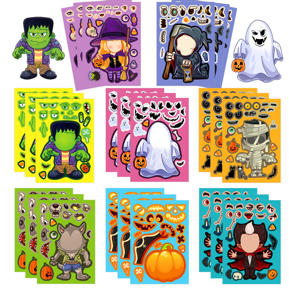 8pcs/pack Cartoon Halloween St - مراجعة Party Games Instagram وسعره
