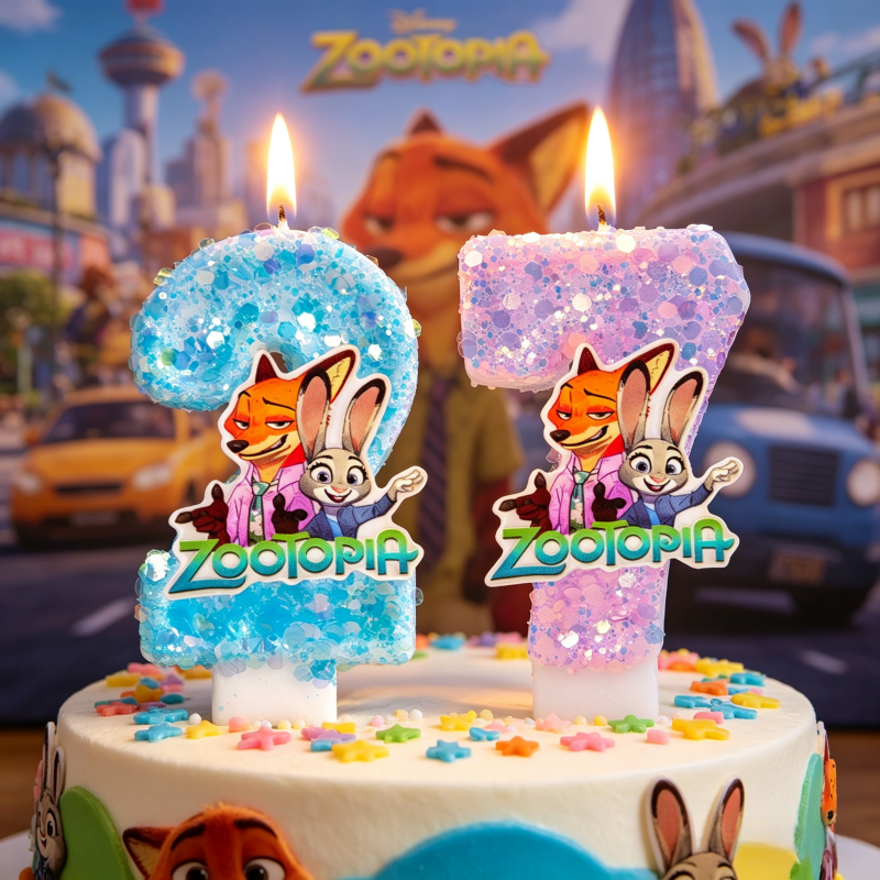 Amine Zootopia Candle Number 0 - مراجعة Zootopia Party Games وسعره