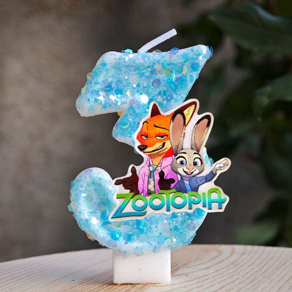 Amine Zootopia Candle Number 0 - مراجعة Zootopia Party Games وسعره