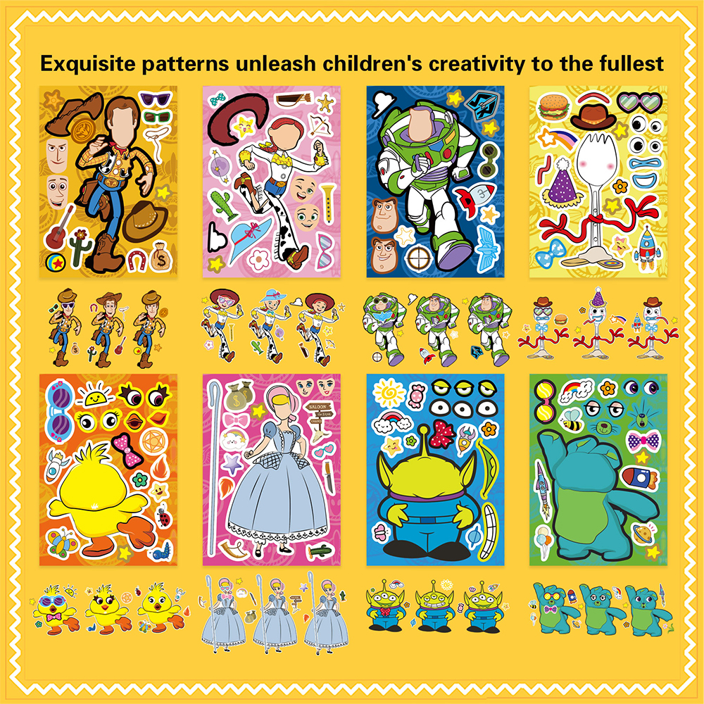 8/16Sheets Disney Toy Story Ma - مراجعة Party Games Instagram وسعره