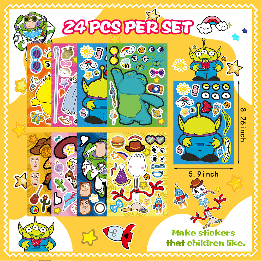 8/16Sheets Disney Toy Story Ma - مراجعة Party Games Instagram وسعره