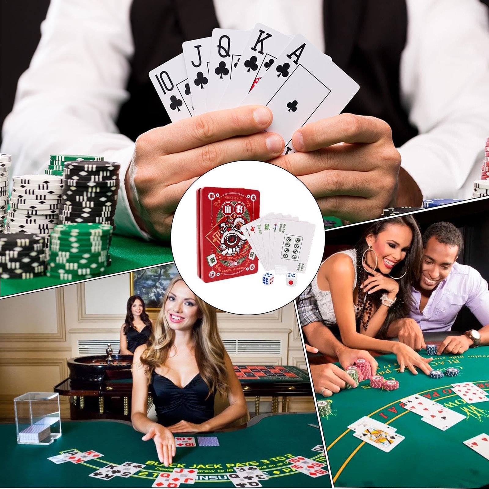 Mahjong Playing Card Large Pri - مراجعة Party Games Easter For Family وسعره