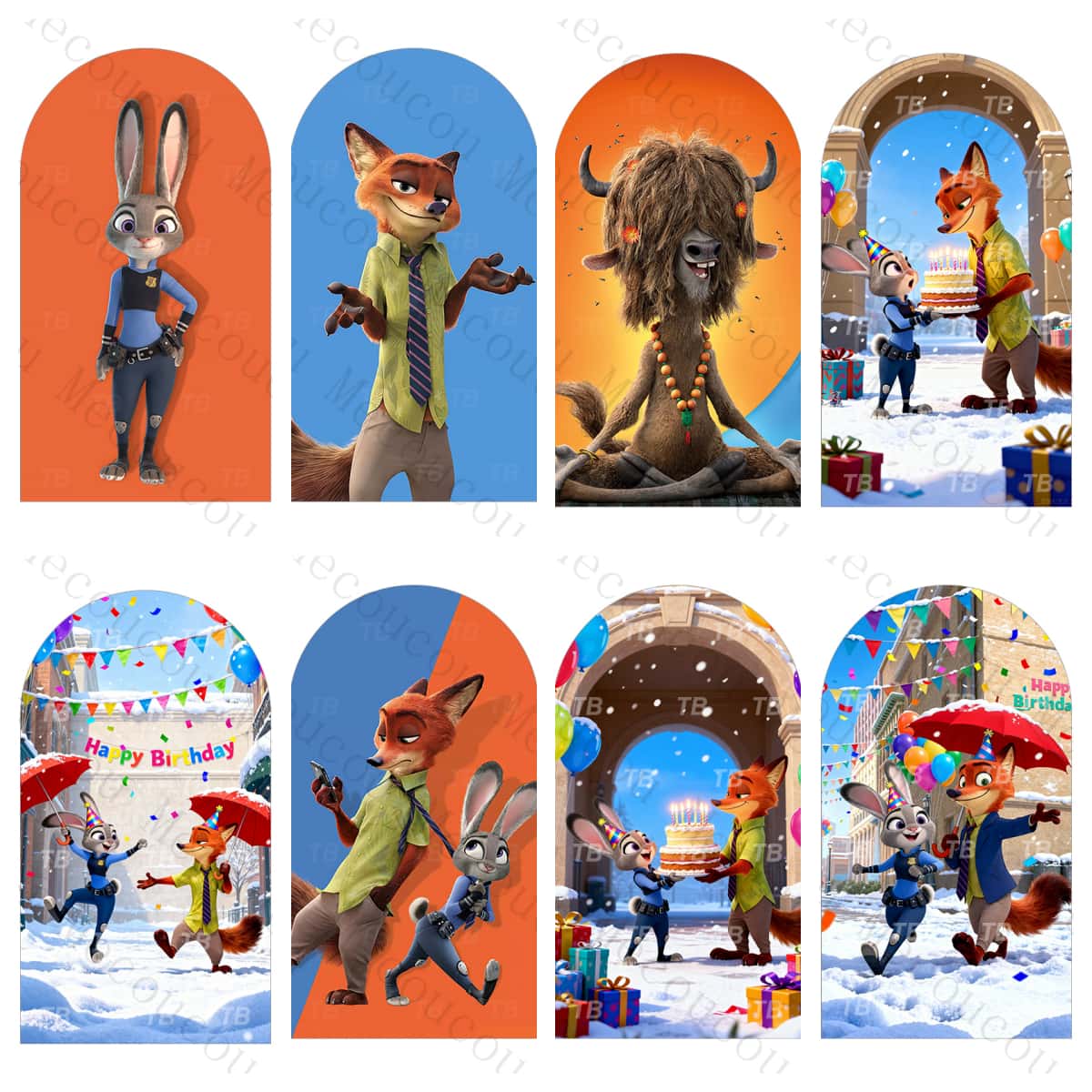 Disney Zootopia Arch Backdrop  - مراجعة Zootopia Party Games وسعره