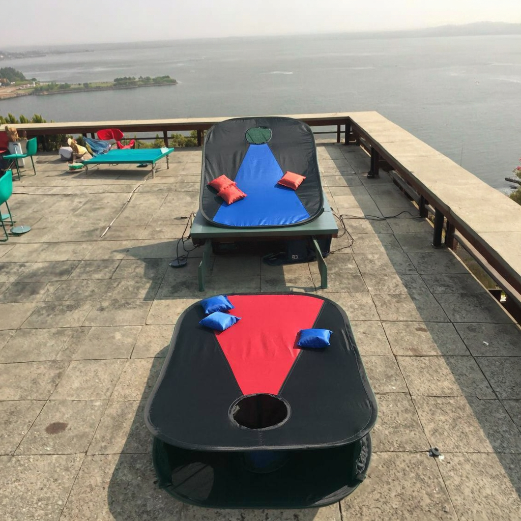 Collapsible Portable Cornhole  - مراجعة Cornhole Board Set وسعره