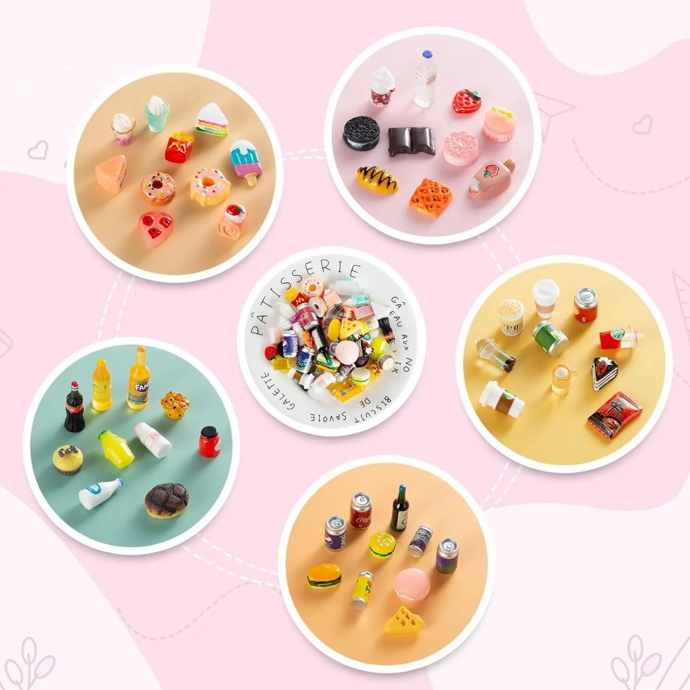 50Pcs Miniature Food Drink Bot - مراجعة Party Games You Can Play وسعره