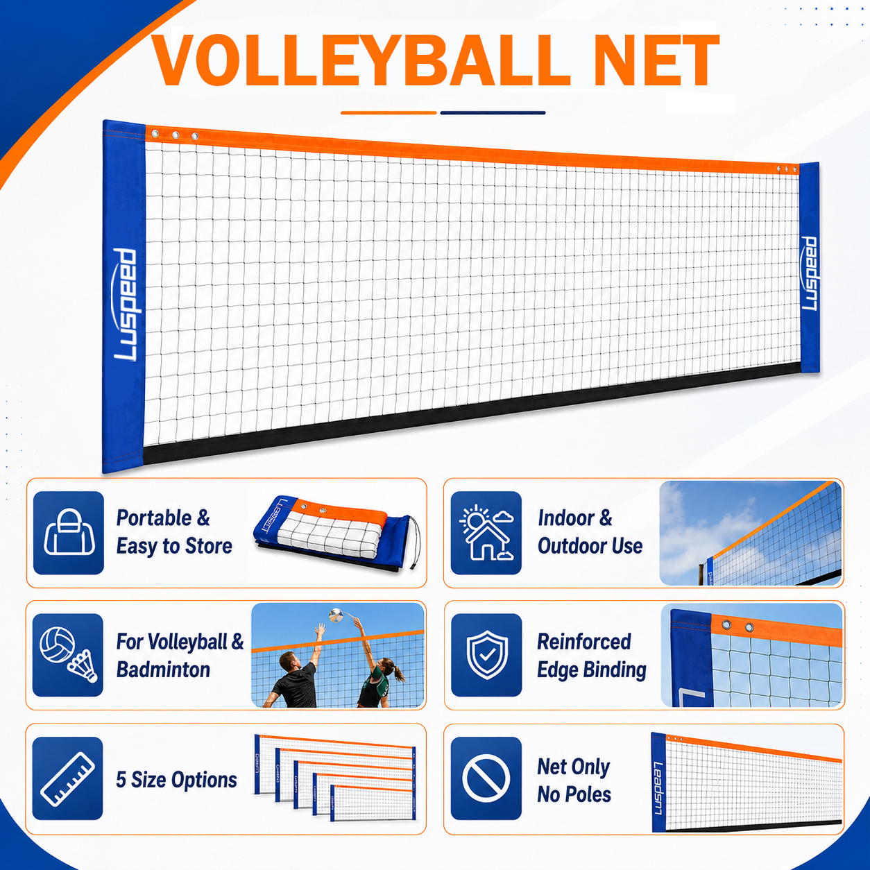 Portable Volleyball Net Outdoo - مراجعة Badminton Set Garden وسعره