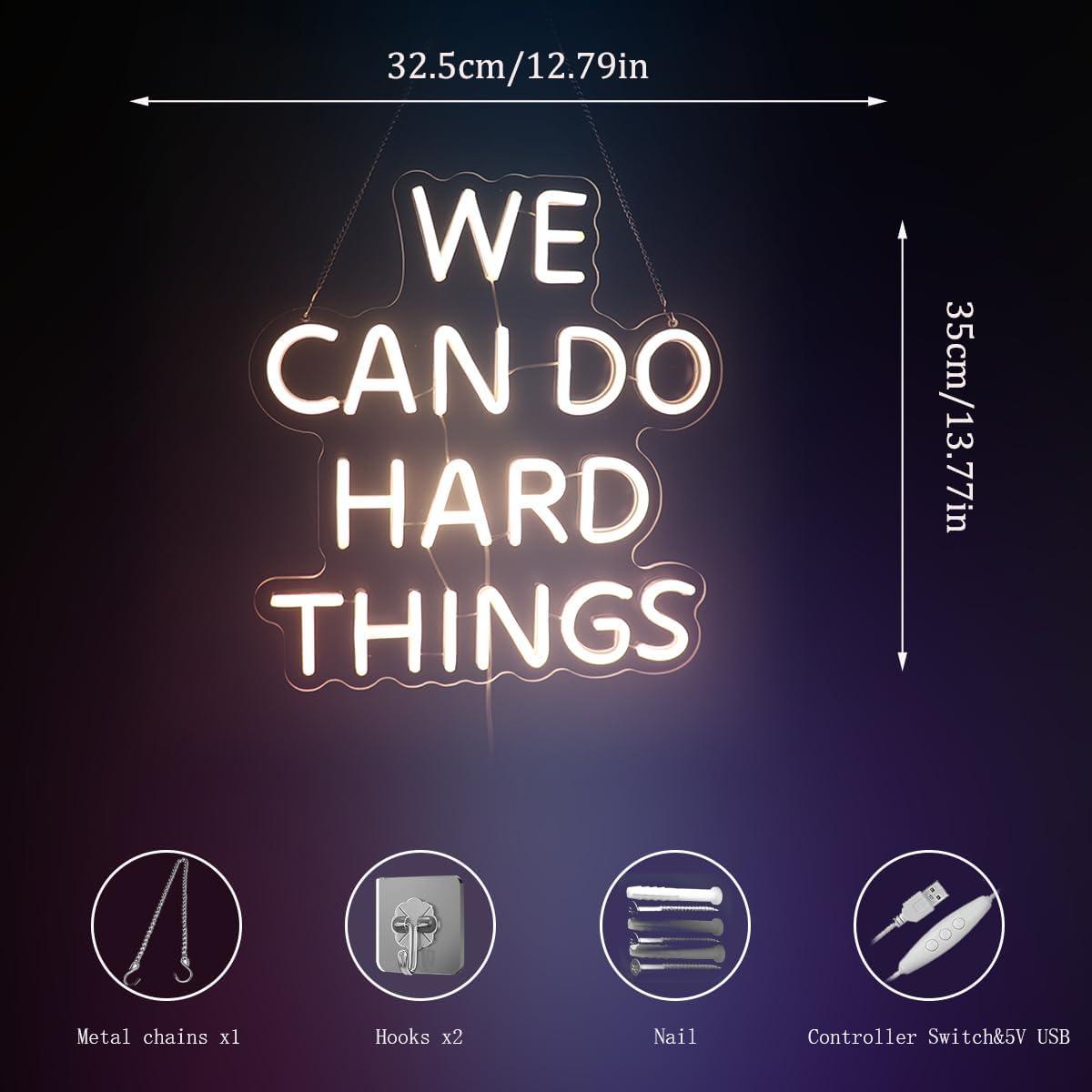 We Can Do Hard Things Neon Sig - مراجعة Party Games You Can Play وسعره
