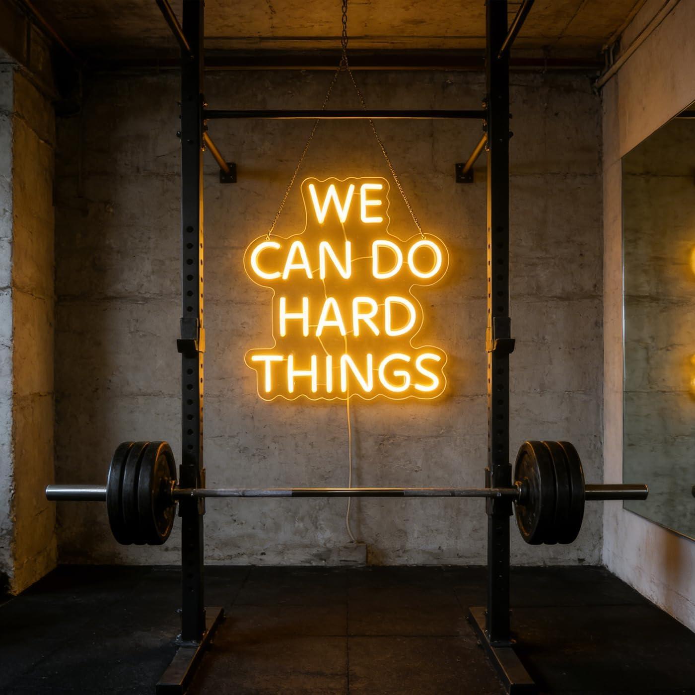 We Can Do Hard Things Neon Sig - مراجعة Party Games You Can Play وسعره