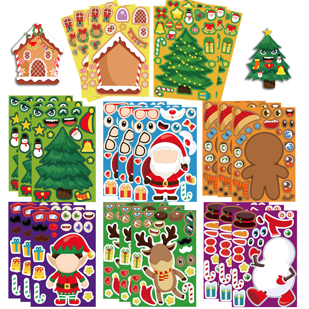 8 Sheets Christmas Puzzle Stic - مراجعة Party Games Instagram وسعره