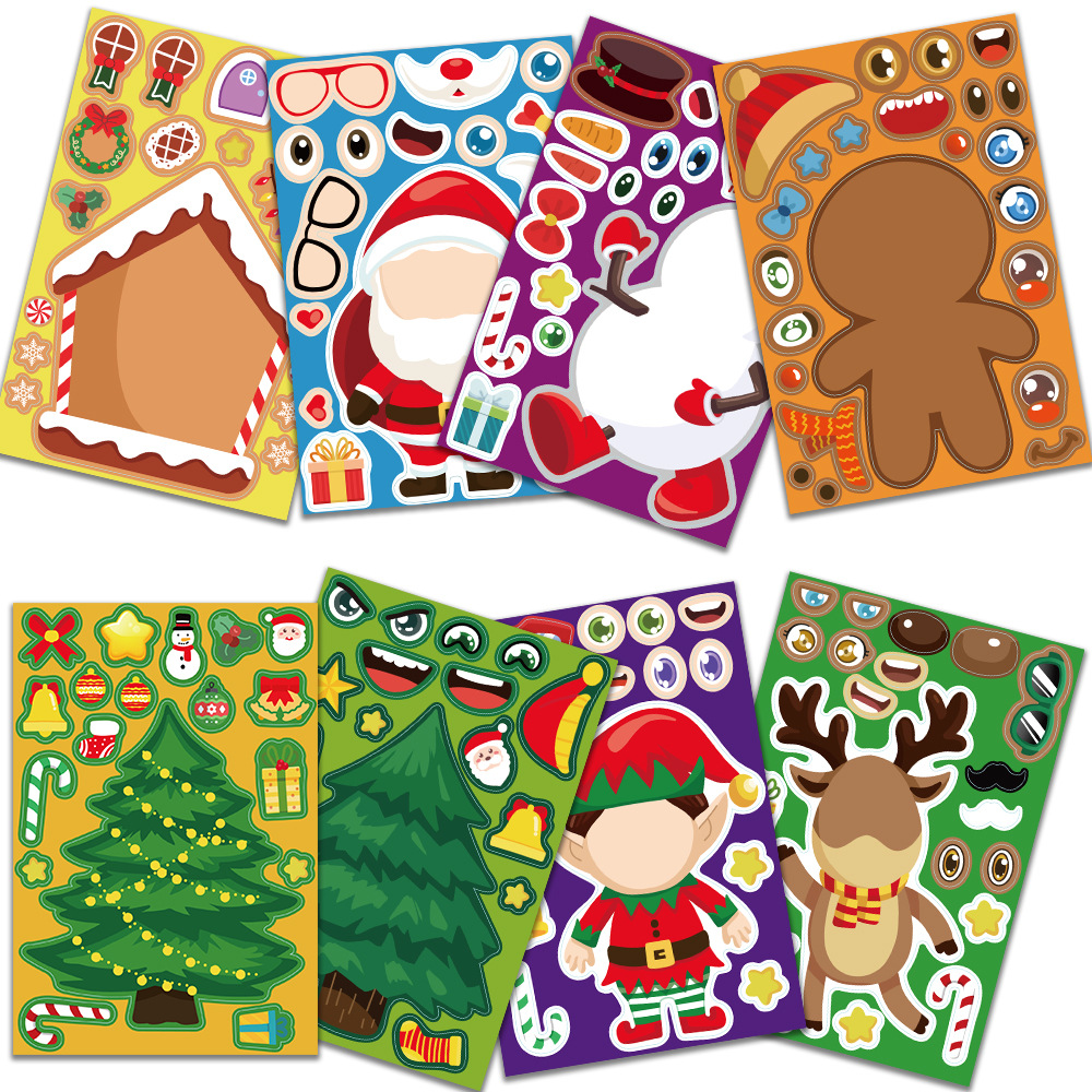 8 Sheets Christmas Puzzle Stic - مراجعة Party Games Instagram وسعره