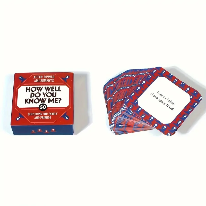 50Pcs How Well Do You Know Me  - مراجعة Party Family Games وسعره