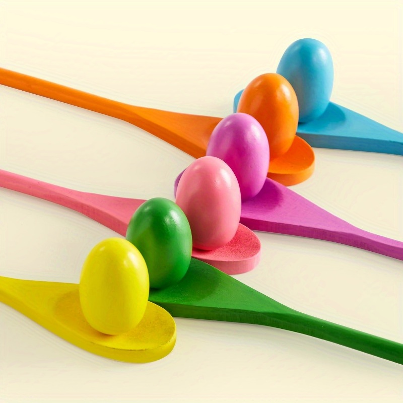 24 PCS Easter Egg and Spoon Ra - مراجعة Party Games Easter For Family وسعره