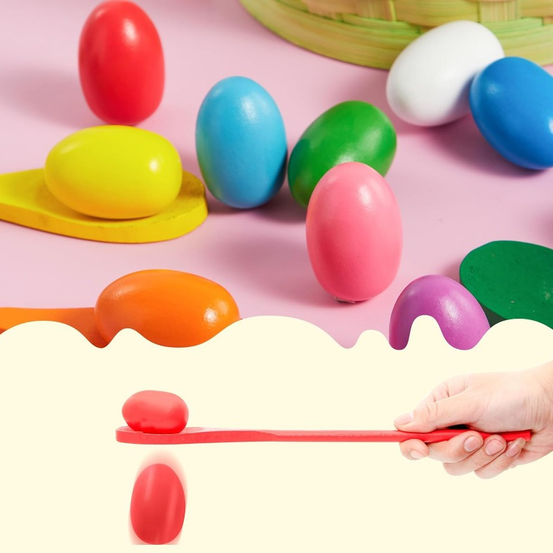 24 PCS Easter Egg and Spoon Ra - مراجعة Party Games Easter For Family وسعره
