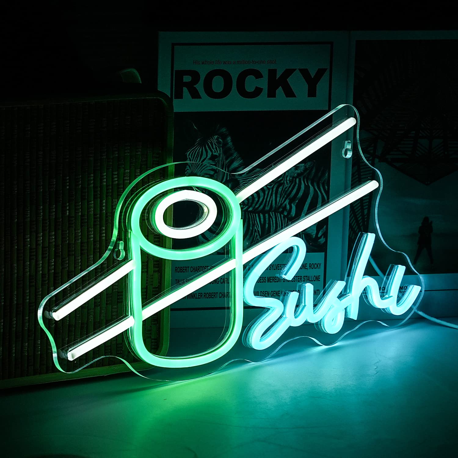 Sushi Neon Sign Bar Wine Glass - مراجعة Party Games Shop وسعره