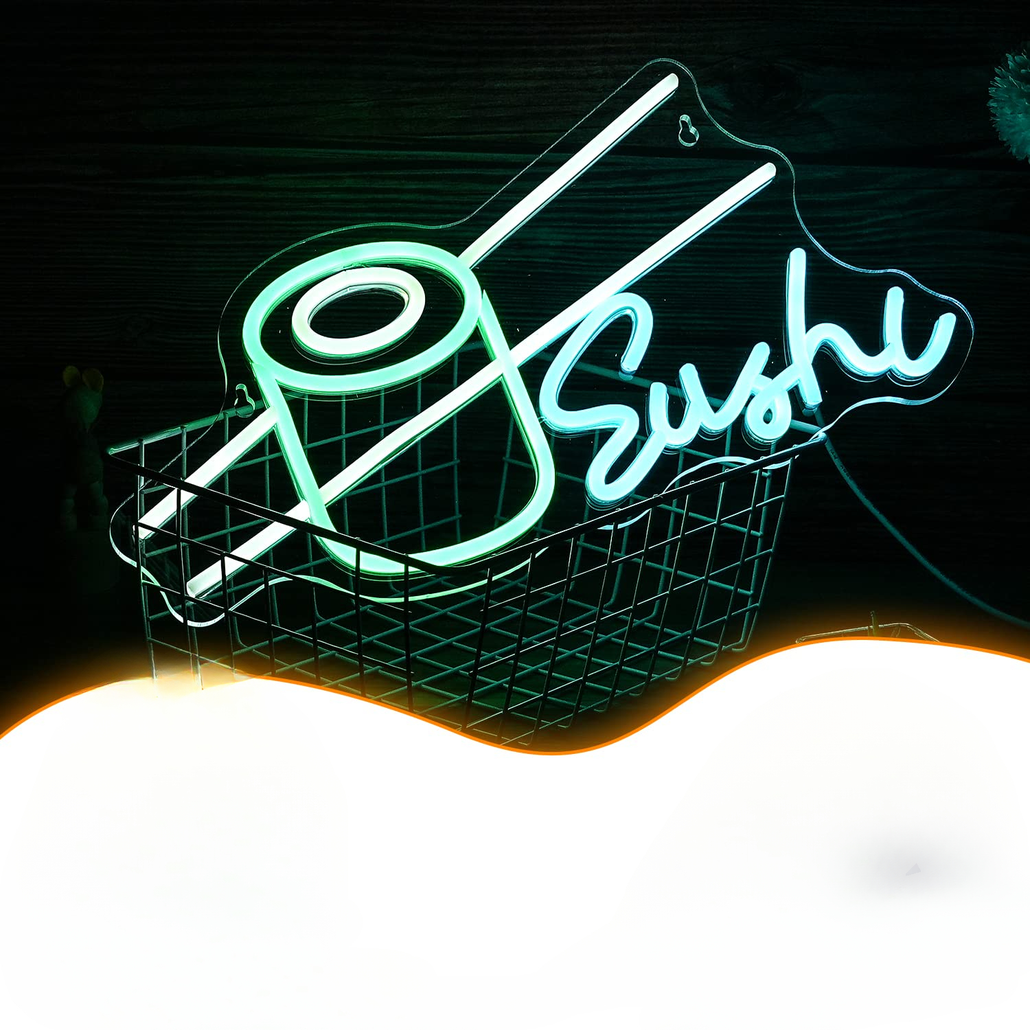 Sushi Neon Sign Bar Wine Glass - مراجعة Party Games Shop وسعره