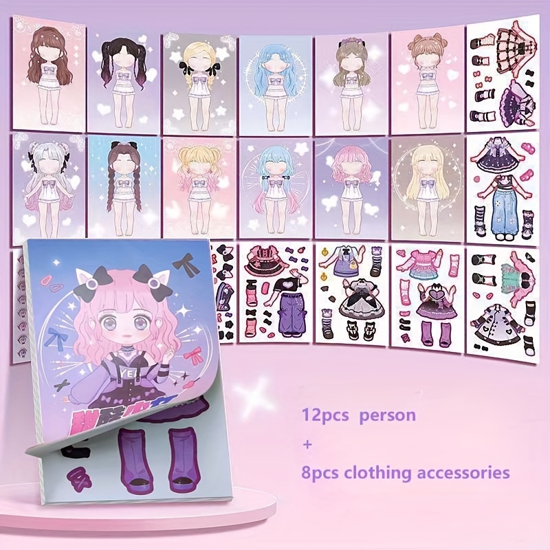 Dress Up Sticker Book Girl Sti - مراجعة Book Party Games وسعره