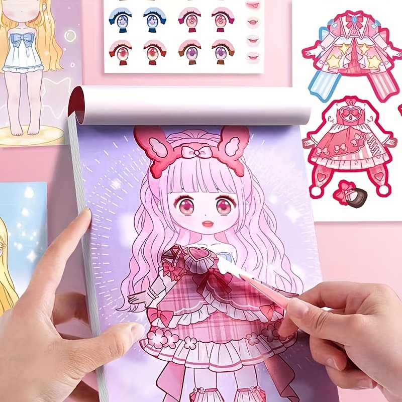 Dress Up Sticker Book Girl Sti - مراجعة Book Party Games وسعره