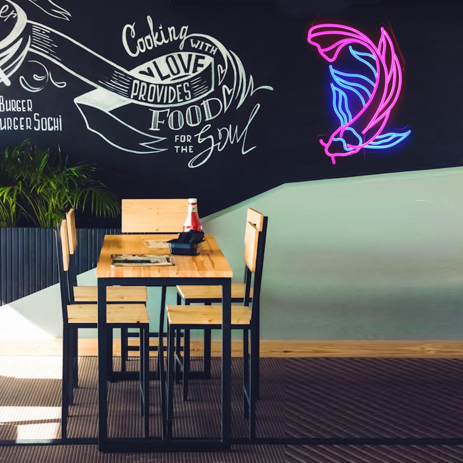Koi Fish Neon Sign Dimmable LE - مراجعة Party Games Shop وسعره