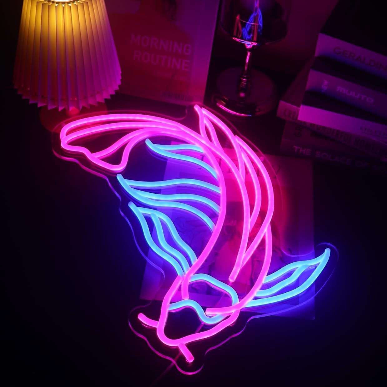 Koi Fish Neon Sign Dimmable LE - مراجعة Party Games Shop وسعره