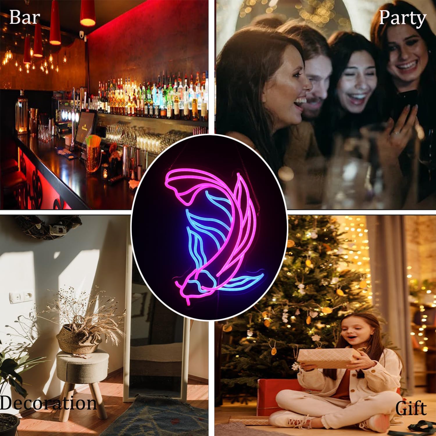 Koi Fish Neon Sign Dimmable LE - مراجعة Party Games Shop وسعره